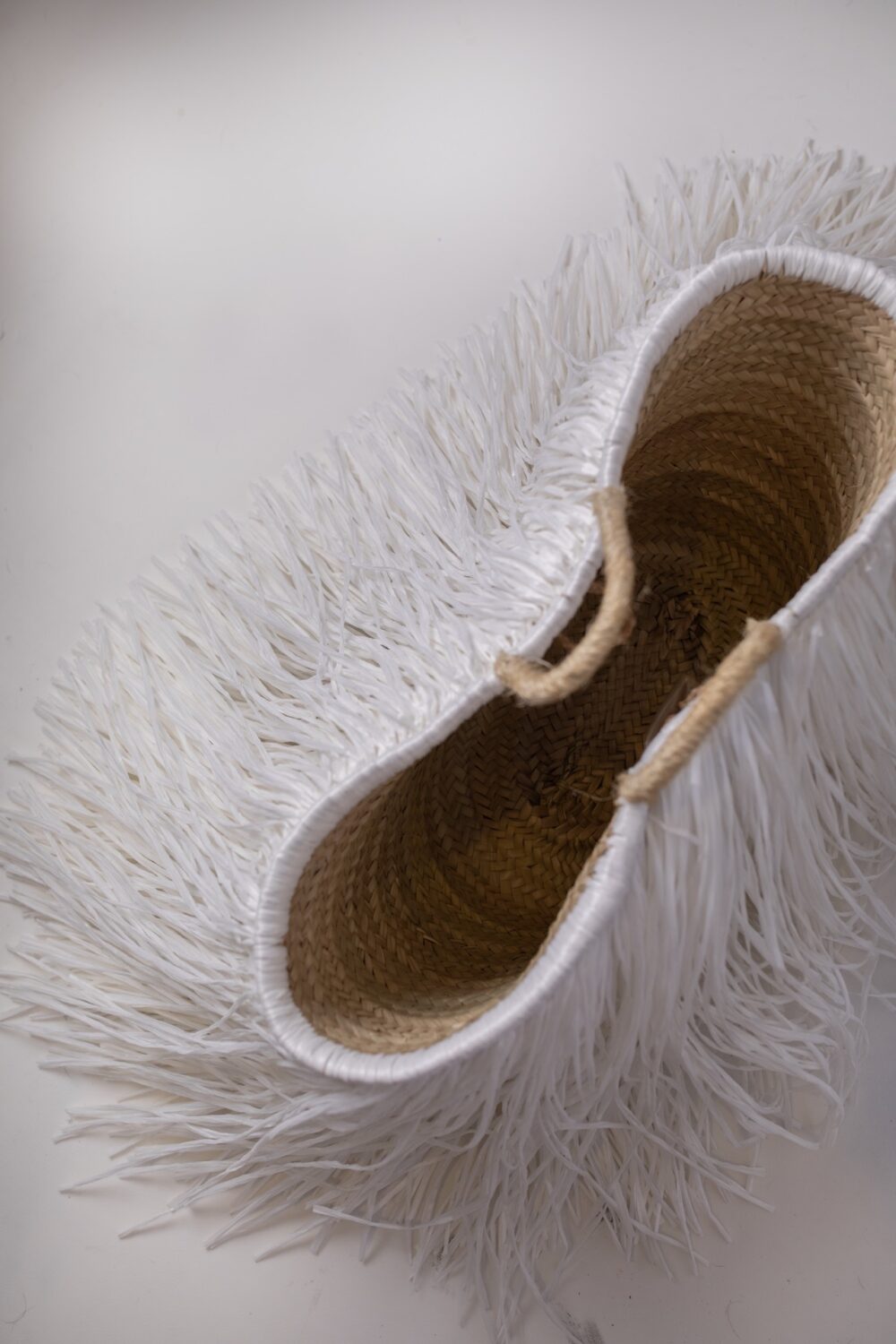 Tote straw bag white - Image 2