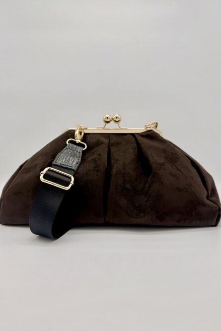 Kisslock Pouch Brown